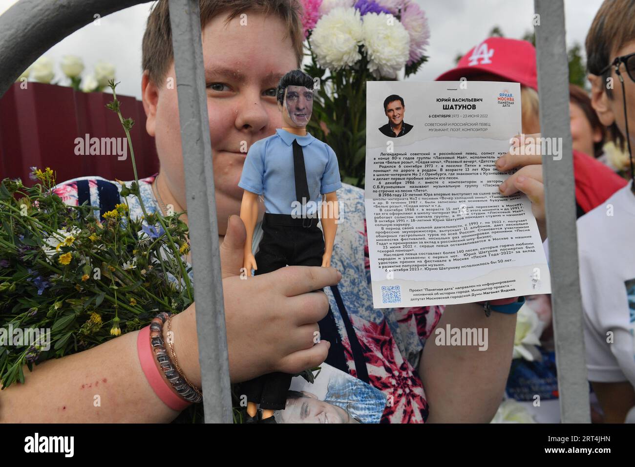 Moscow. Fans of `Tender May` lead singer Yury Shatunov before the ...